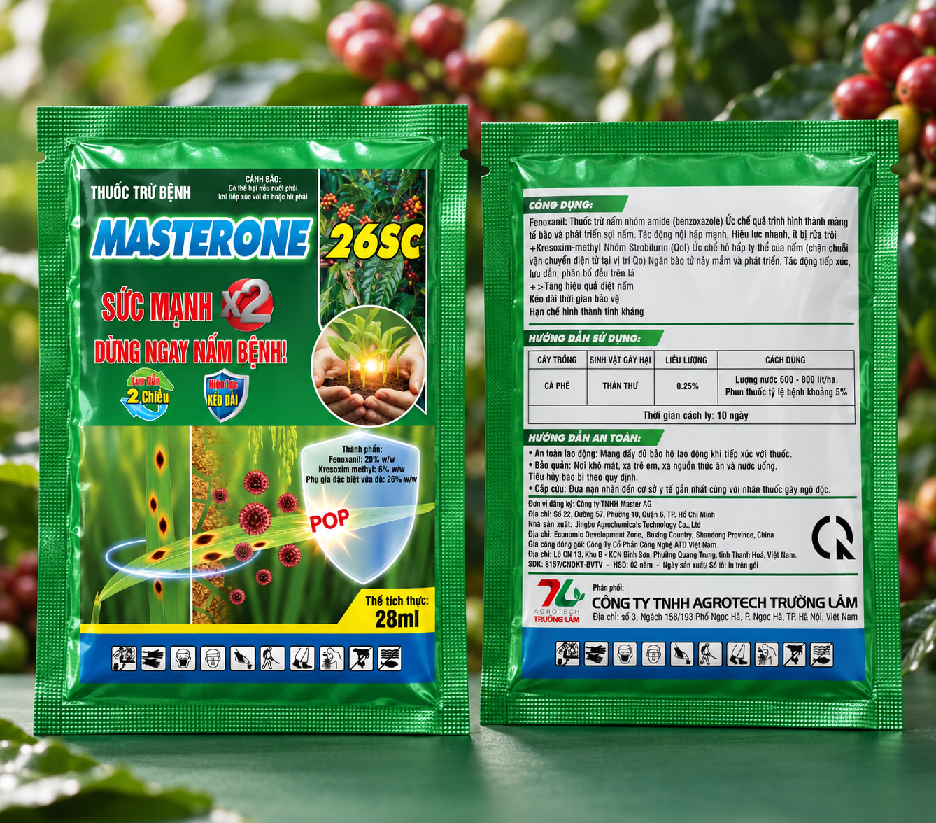 Mockup thuốc trừ bệnh Masterone 26SC