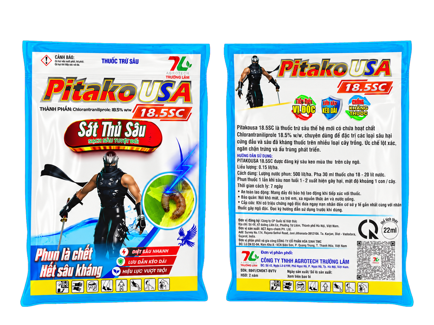 Pitako USA 18.5SC đã tách nền, hiển thị trọn mặt trước và mặt sau